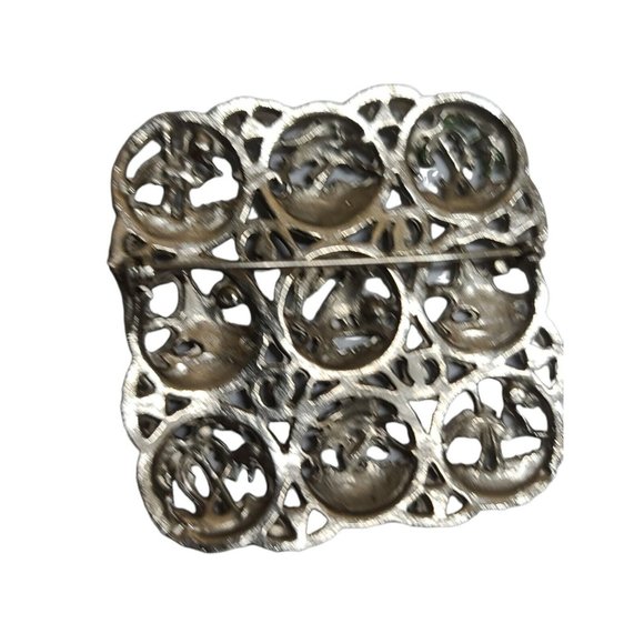 Brooch Silver Tone Sailboat Flamingo Parrot Missing Stones - Picture 9 of 12